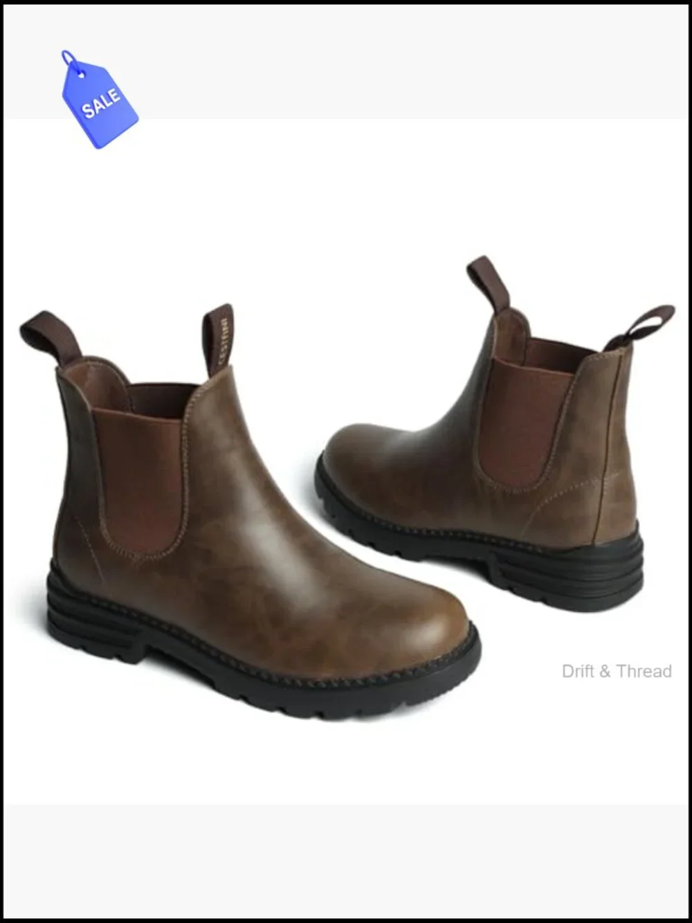 Women's Chelsea Ankle Boots with Faux Fur Lining, Waterproof Hiking Boots